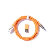 Кабел за клавиатура Keychron Double-Sleeved Geek USB-C - USB-C, Orange